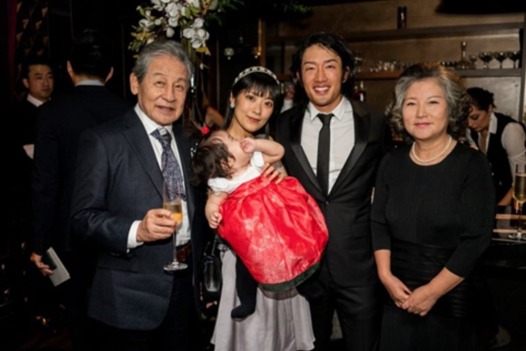 Crown Prince Yi Seok, Princess Nana Lee, Crown Prince Andrew Lee and Princess Lee Kyung-soo at the Passing of the Sword ceremony in Beverly Hills, California, the US in October 2018. Photo: PR Newswire