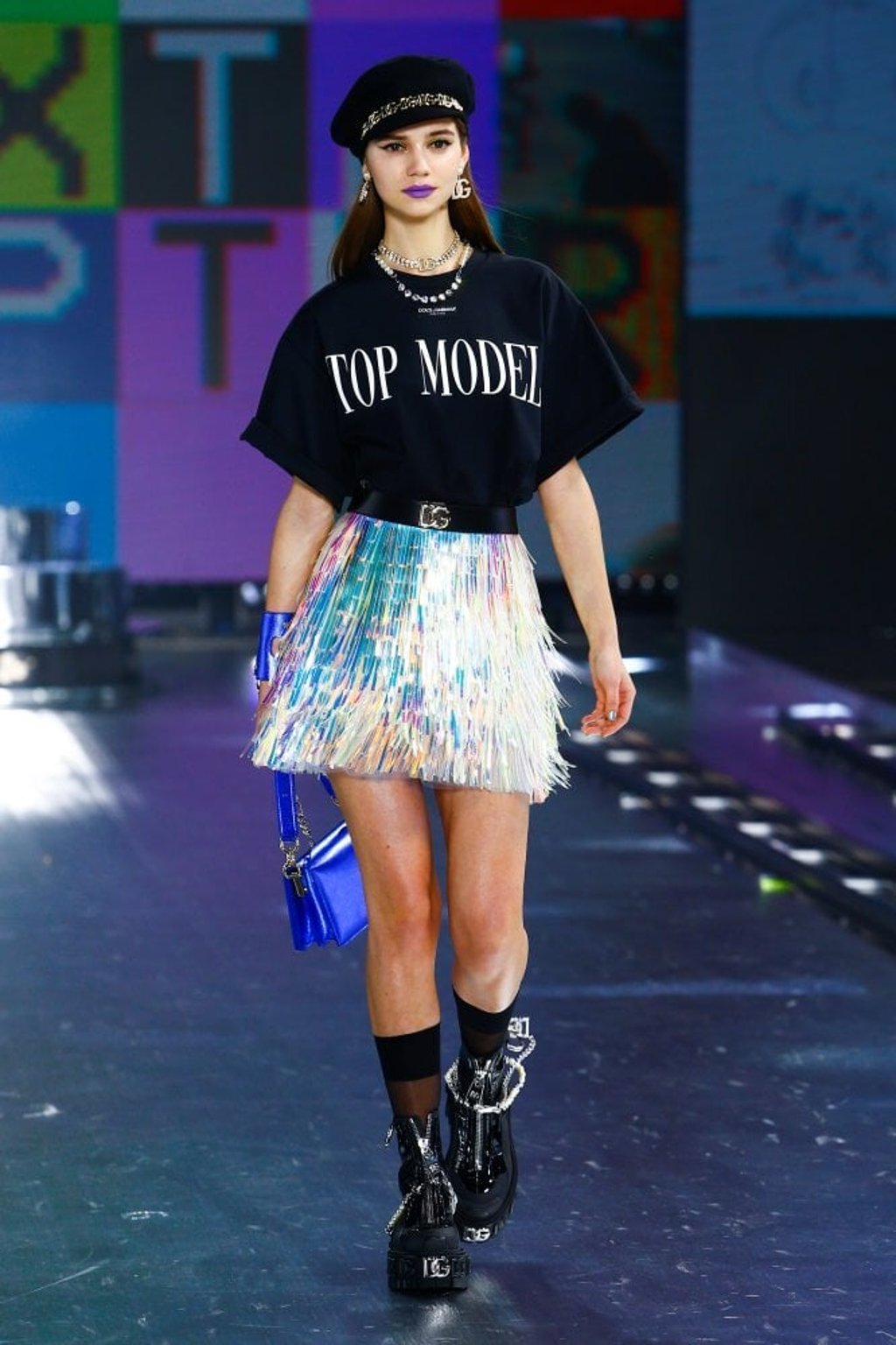 A model presents a creation from a recent Dolce & Gabbana collection. Photo: Dolce & Gabbana via Reuters