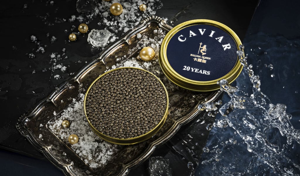 Kaluga Queen’s 20-year-old caviar sells for 180,000 yuan a kilogram. Photo: Kaluga Queen