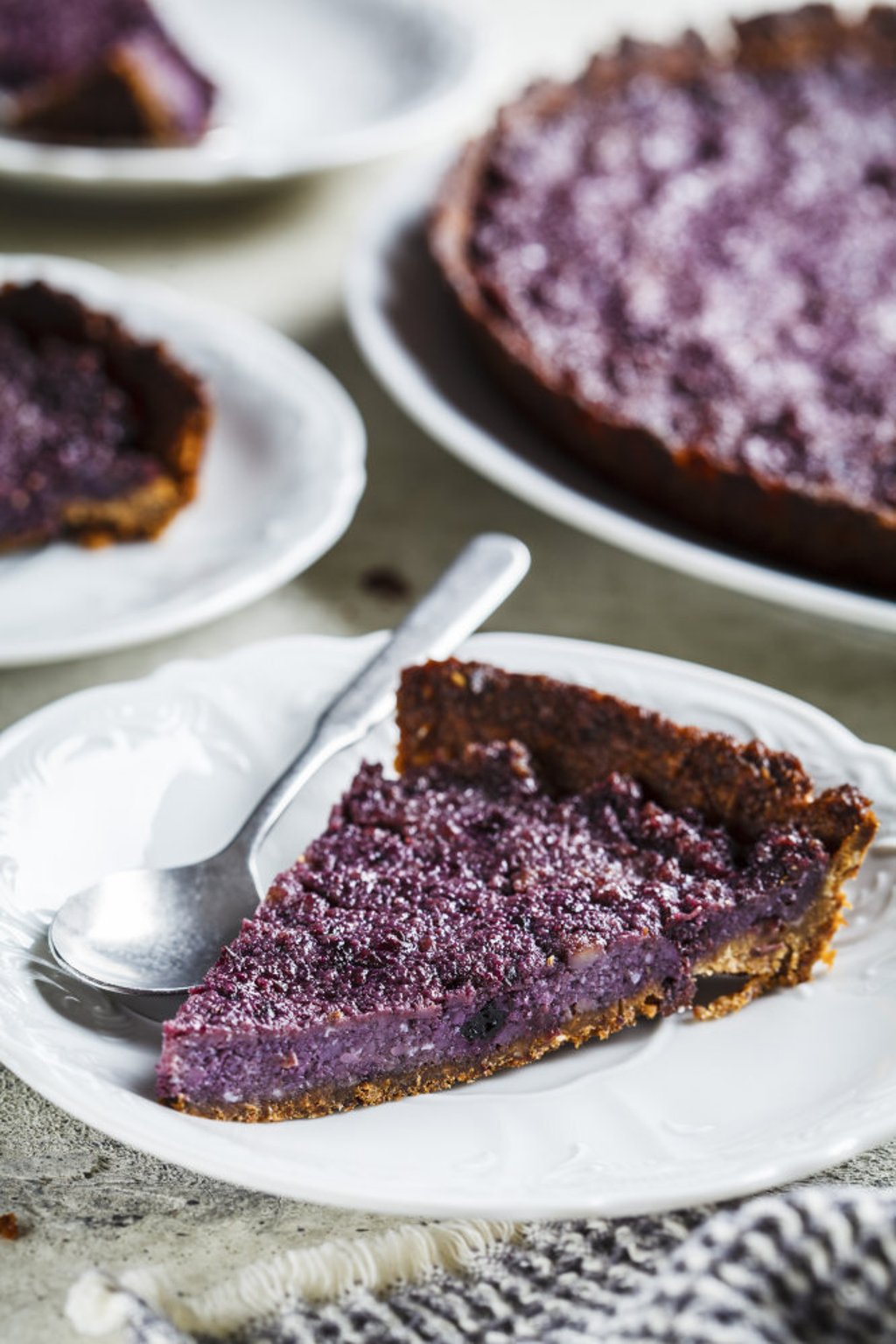 Vegetarian tofu berry pie. Photo: Getty Images