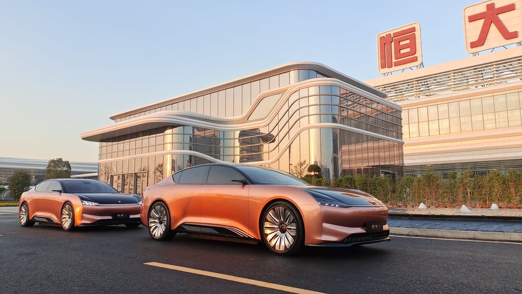 China Evergrande and Tencent Holdings will set up a company to co-develop smart vehicle operating system as competition heats up amid Beijing’s push to accelerate smart and green vehicles. Photo: Handout China Evergrande and Tencent Holdings will set up a company to co-develop smart vehicle operating system as competition heats up amid Beijing’s push to accelerate smart and green vehicles. Photo: Handout