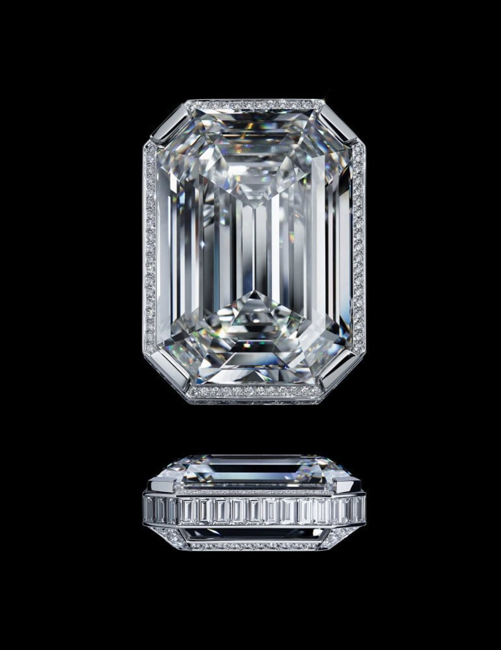 The centrepiece of the incredible Chanel 55.55 high jewellery necklace is a 55.55-carat diamond specially cut for the brand. Photo: Chanel