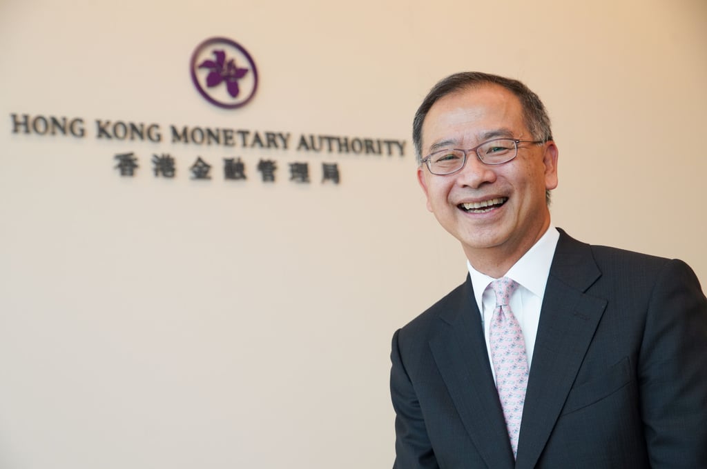 Eddie Yue Wai-man, chief executive of the Hong Kong Monetary Authority gets tough on digital laggards. Photo: Winson Wong