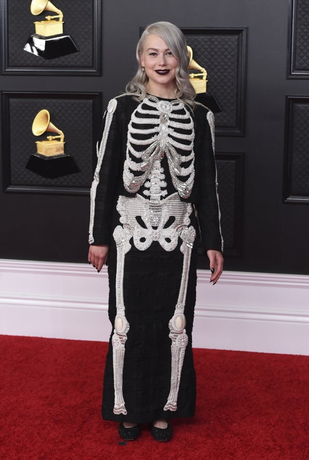 Phoebe Bridgers arrives at the 63rd annual Grammy Awards on March 14, 2021. Photo: Invision/AP