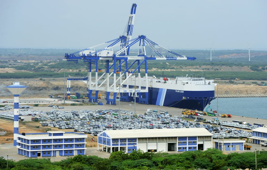 Hambantota port, in February 2015. Photo: AFP Hambantota port, in February 2015. Photo: AFP