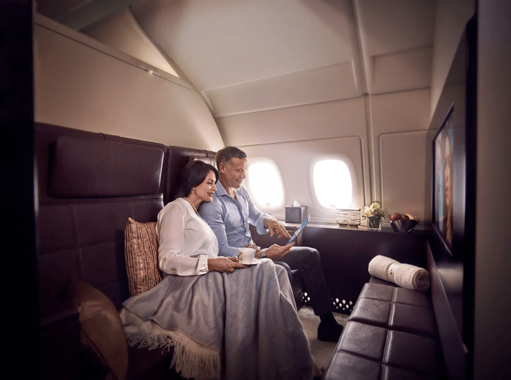 Inside the Airbus A380. Photo: Etihad Airways
