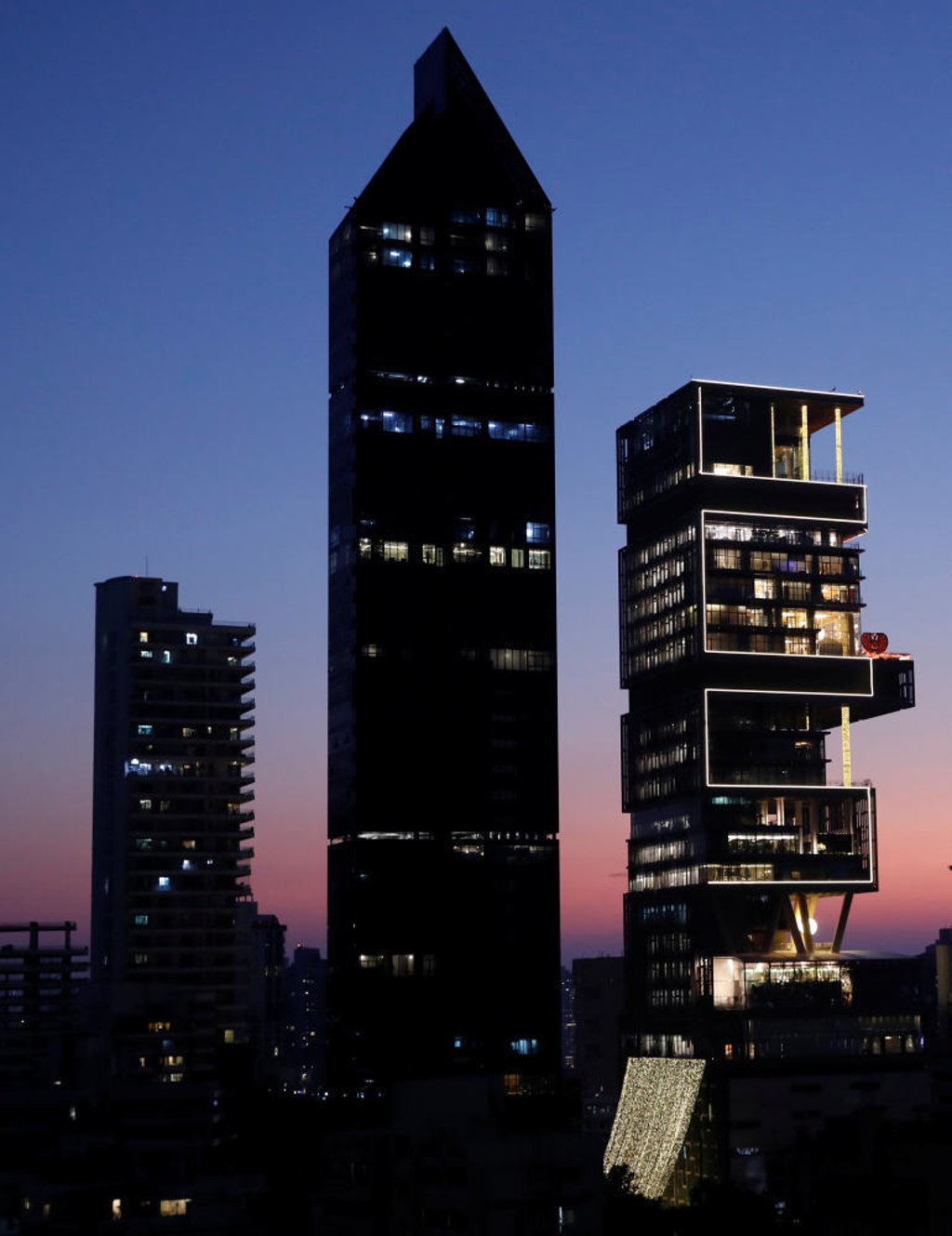 Antilia, the house of the Reliance Industries chairman Mukesh Ambani, stands tall in the heart of south Mumbai. Photo: Reuters