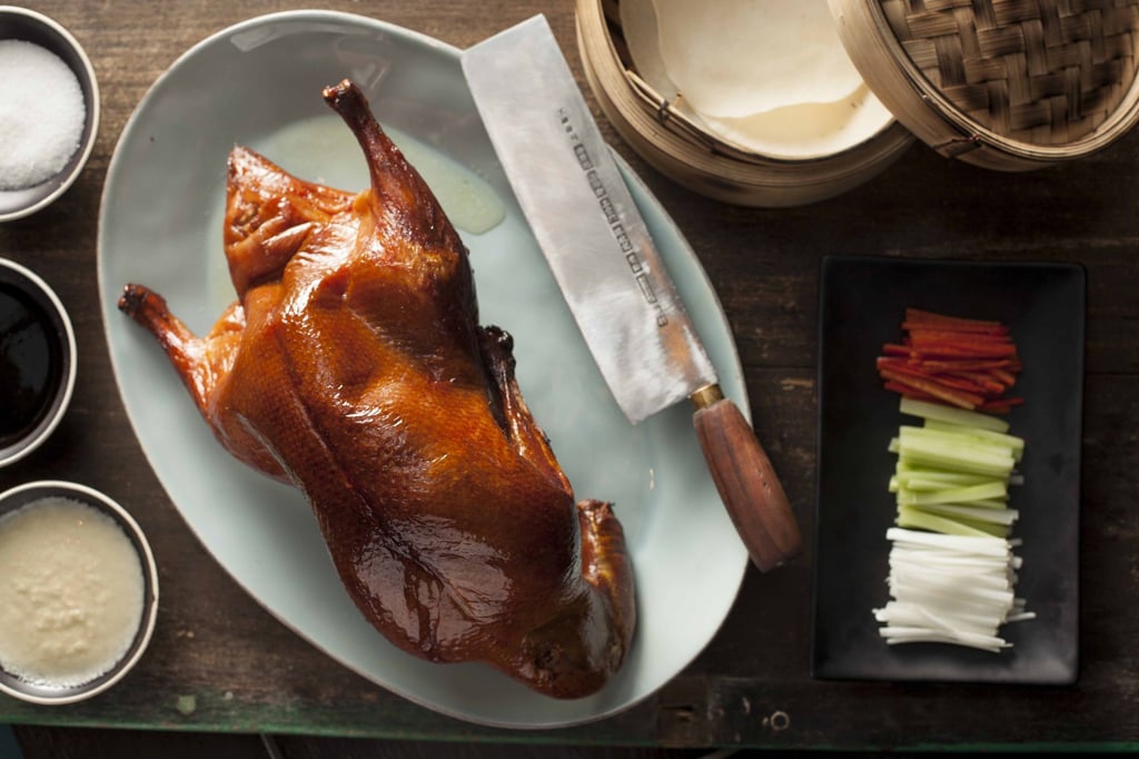 Applewood-roasted Peking duck. Photo: handout