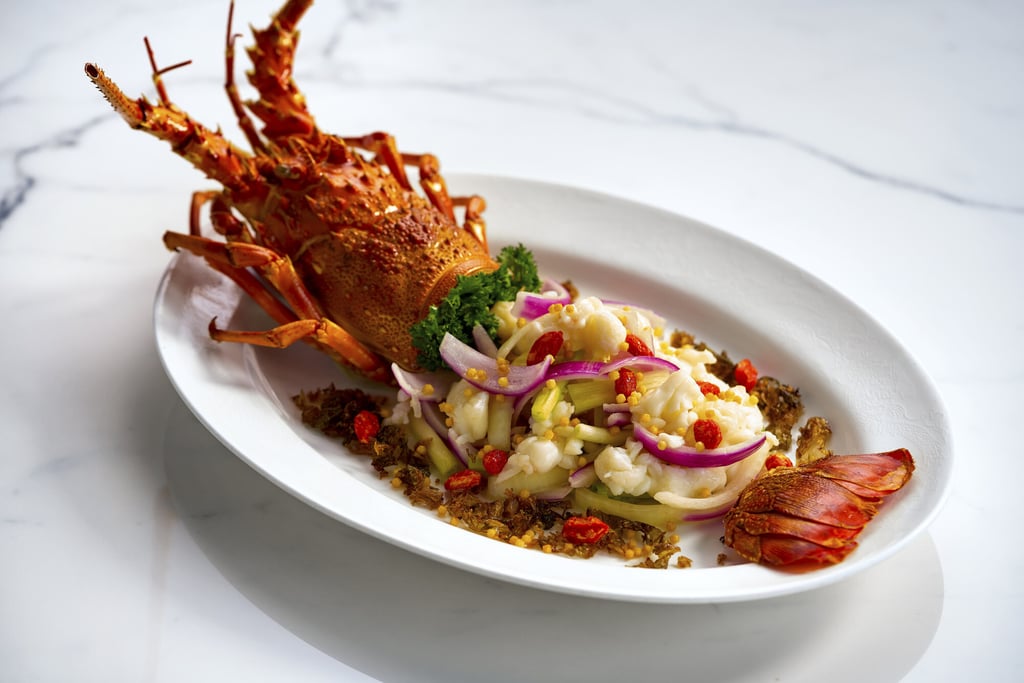 Stir-fried fresh lobster with crispy preserved vegetable, dried goji berry, crispy rice, spring onion, red onion and shallot. Photo: Summer Palace Stir-fried fresh lobster with crispy preserved vegetable, dried goji berry, crispy rice, spring onion, red onion and shallot. Photo: Summer Palace