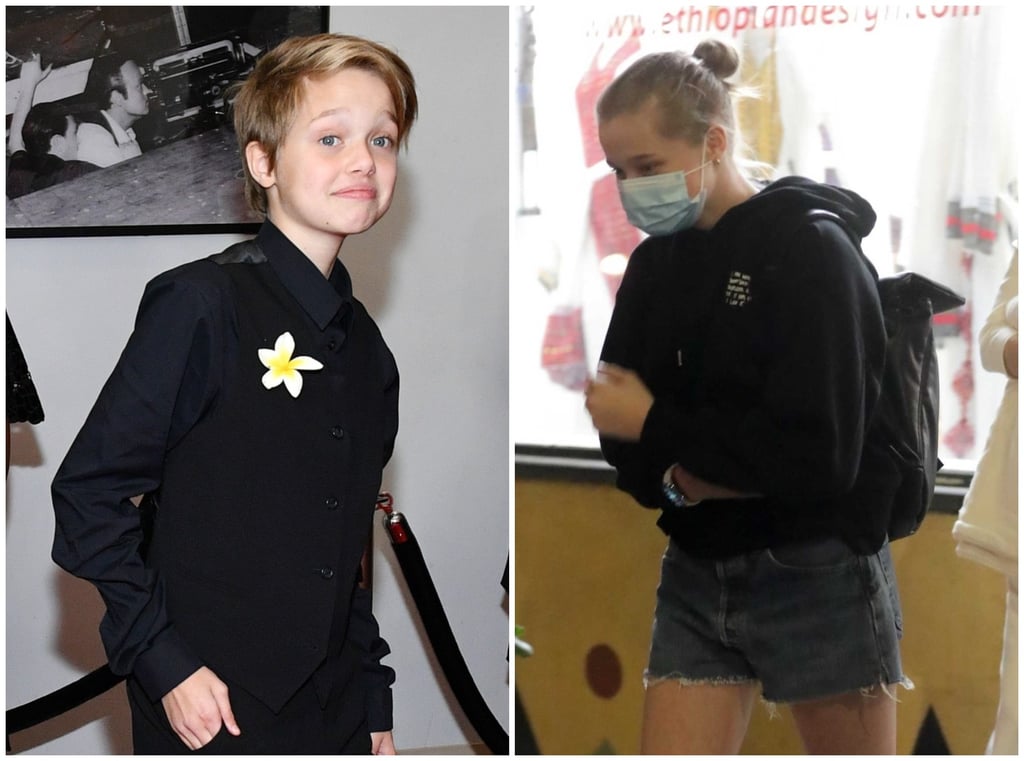 Shiloh-Jolie Pitt last year and more recently. Photos: Getty, VCG Shiloh-Jolie Pitt last year and more recently. Photos: Getty, VCG