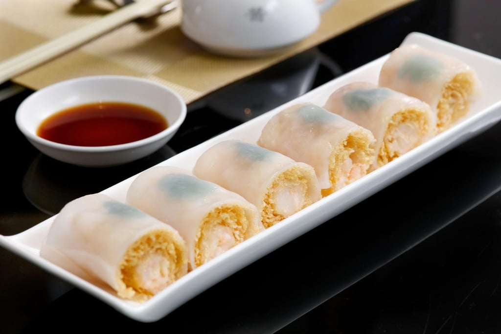 Crispy steamed rice rolls with prawn. Photo: Imperial Treasure Fine Chinese Cuisine