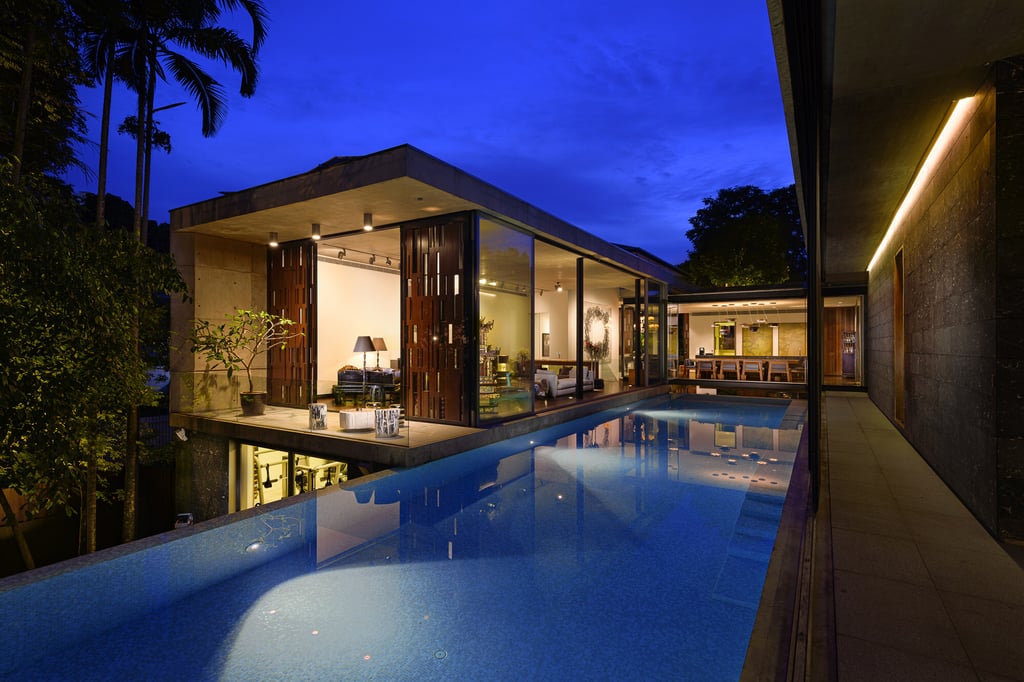 A rare modern Singapore Good Class Bungalow offers luxurious living A rare modern Singapore Good Class Bungalow offers luxurious living