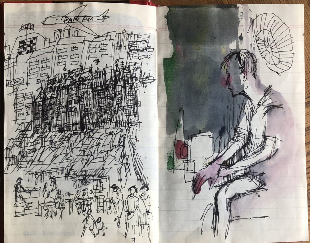 Sketches featured in the book. Photo: courtesy of Fiona Hawthorne