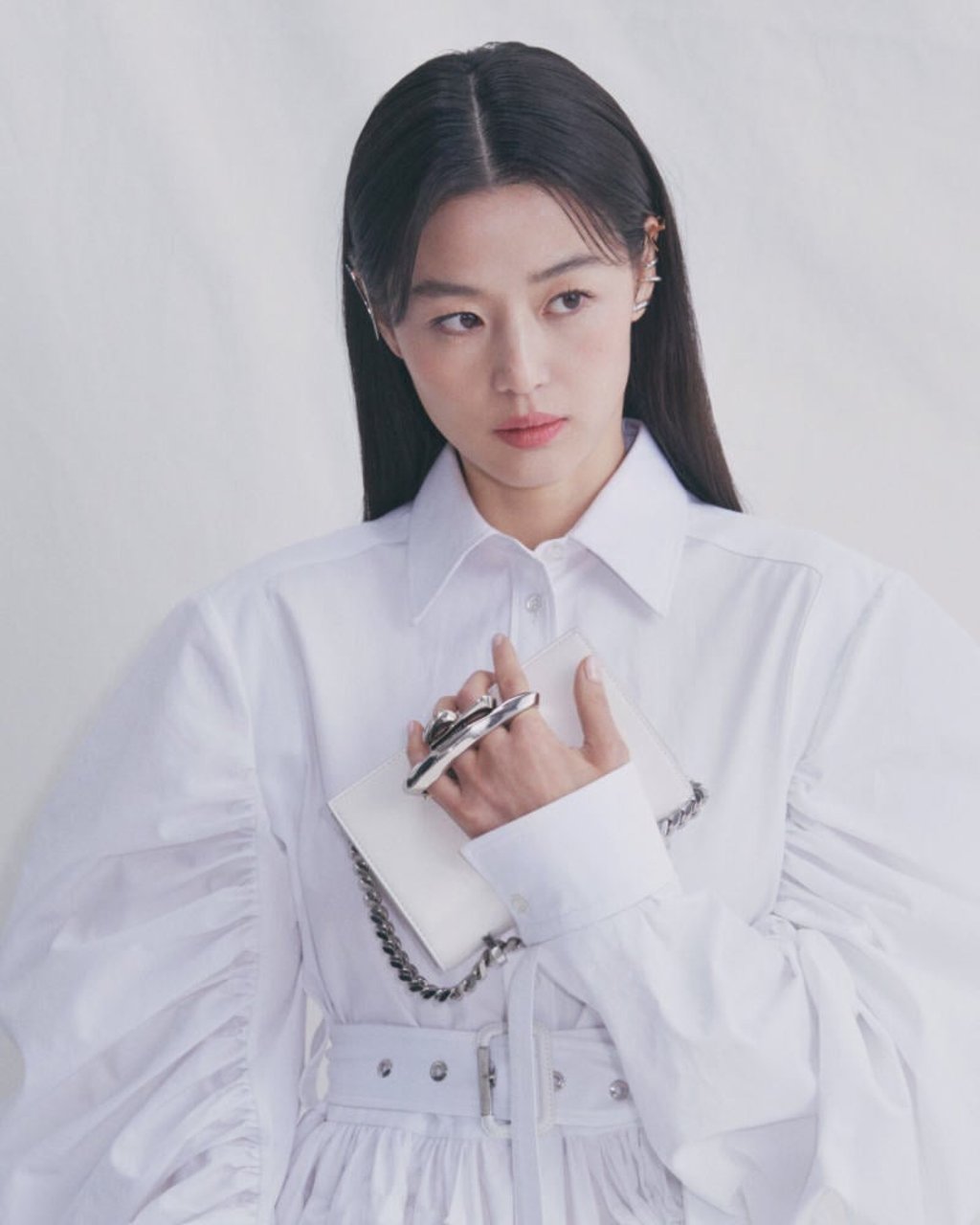 Jun Ji-hyun for Alexander McQueen’s spring/summer 2021 collection. Photo: Alexander McQueen Jun Ji-hyun for Alexander McQueen’s spring/summer 2021 collection. Photo: Alexander McQueen