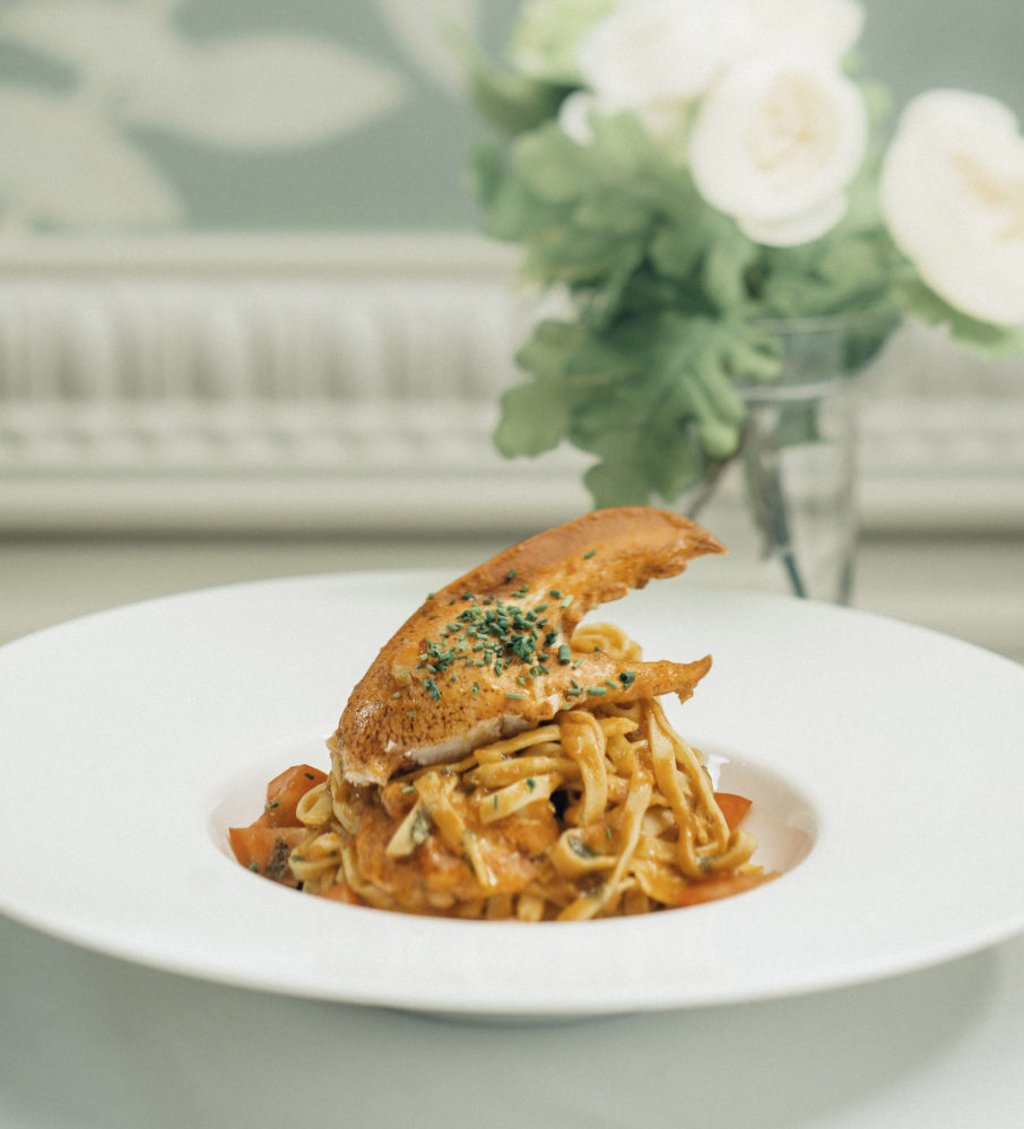 Home-made tagliolini with Maine lobster, fresh tomatoes and basil. Photo: Sino Hotels Home-made tagliolini with Maine lobster, fresh tomatoes and basil. Photo: Sino Hotels