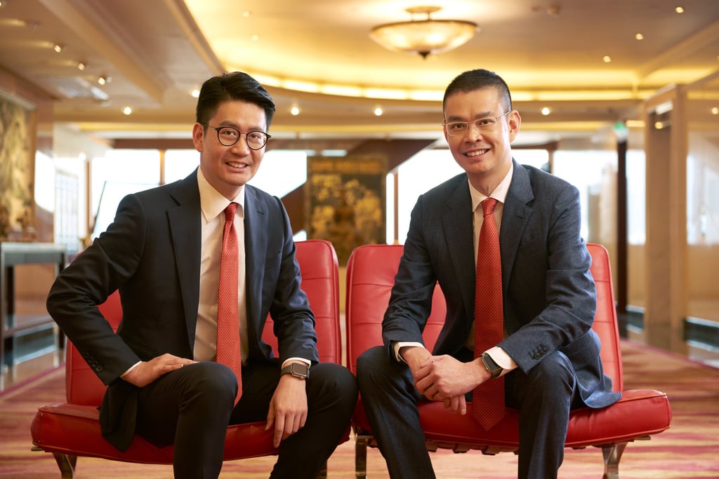 Adrian Li Man-kiu (right) and Brian Li Man-bun (left) became co-chief executives of the Bank of East Asia from July 2019. Photo: Handout