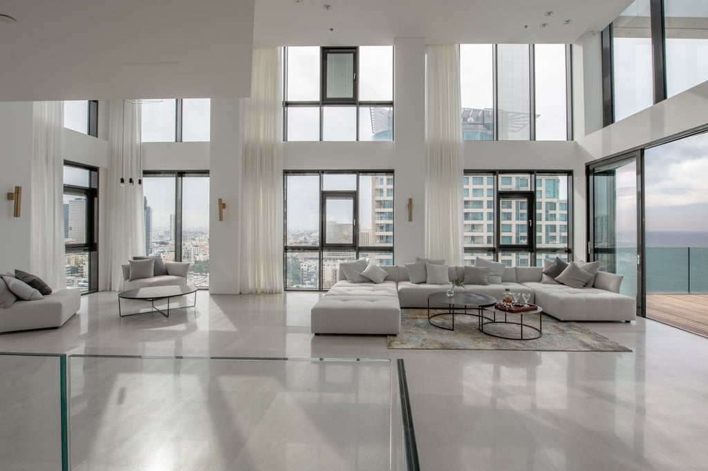 A £22 million penthouse at HaYarkon 29 in Tel Aviv is being marketed by Beauchamp Estates. Photo: Handout