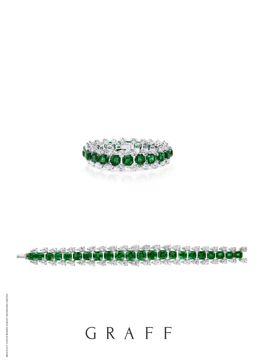 Graff diamond and emerald bracelet. Photo: Graff