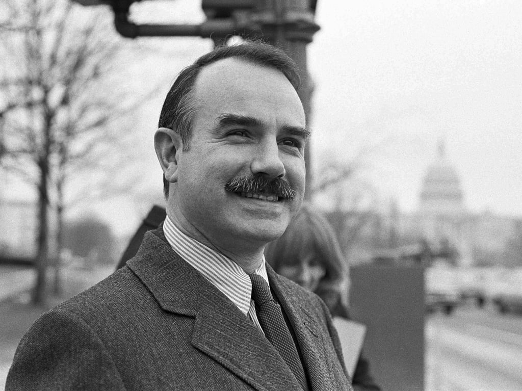 G. Gordon Liddy is seen in Washington during a break in his trial on January 16, 1973. File photo: AP