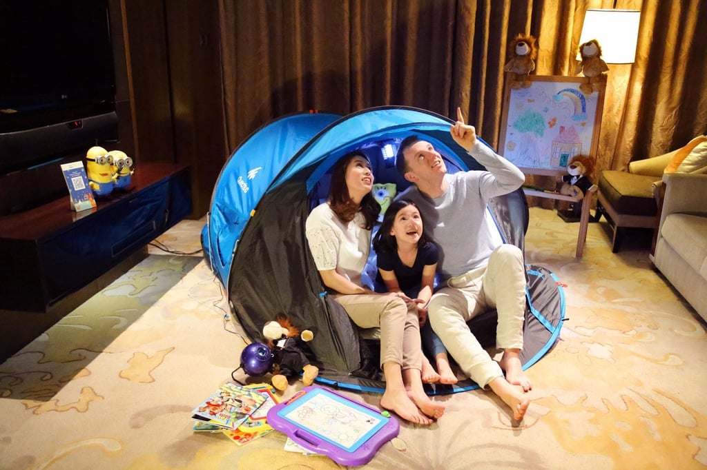 You’ll find a safari tent in your room as part of the Ritz Kids Aviator Adventure staycation package. Photo: The Ritz-Carlton Hong Kong