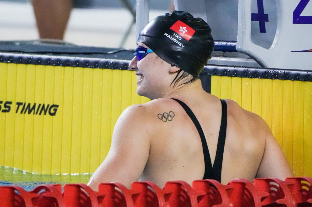 Siobhan Haughey competes in the Olympic Time Trial at the Sports Institute swimming pool. Photo: Hong Kong Amateur Swimming Association