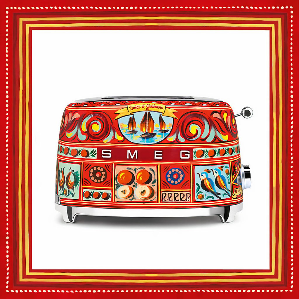 Dolce & Gabbana x Smeg two-slice toaster. Photo: handout