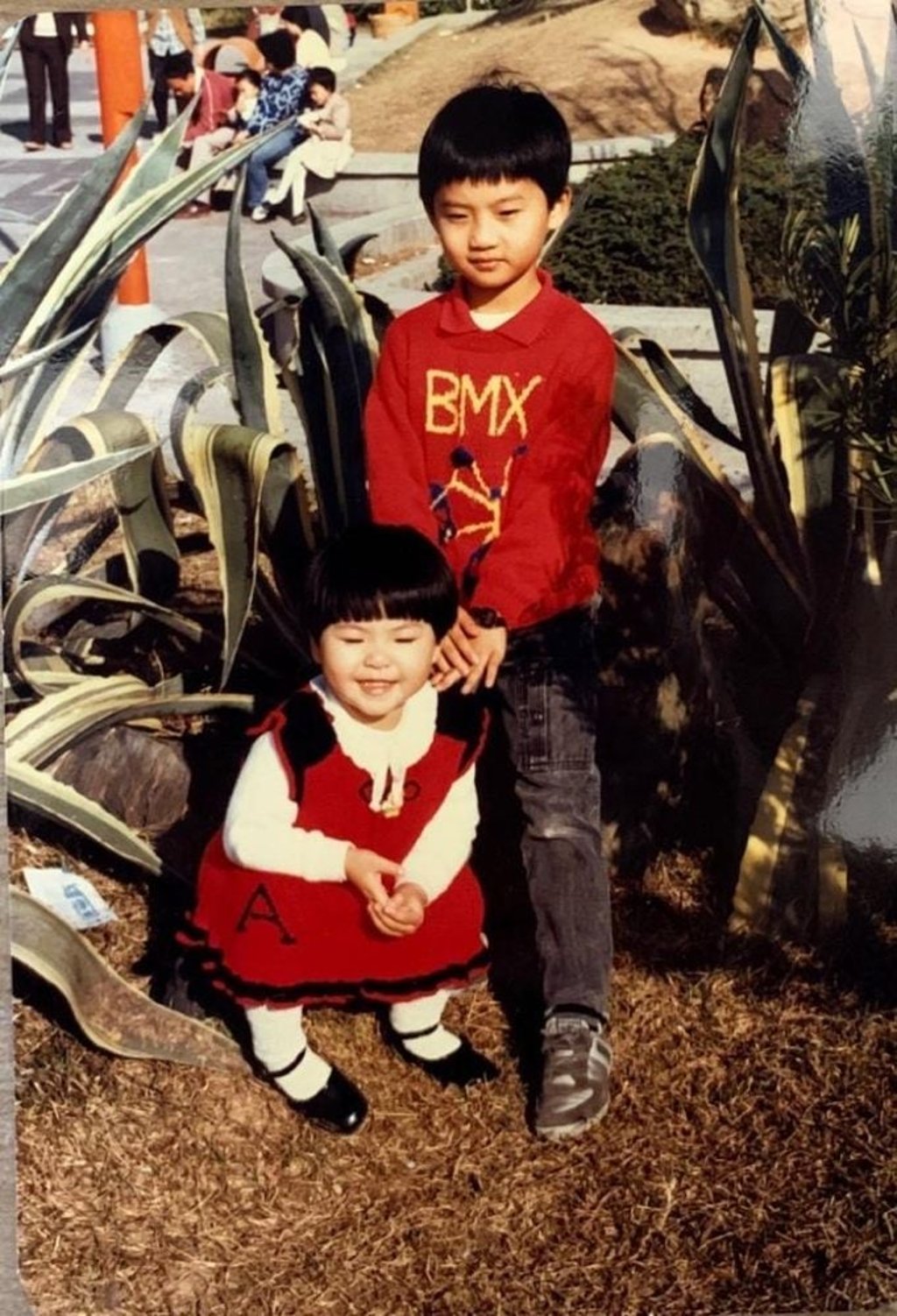 Chet with his sister, Eman Lam Yee-man, aged 10 and three. Photo: courtesy of Chet Lam.