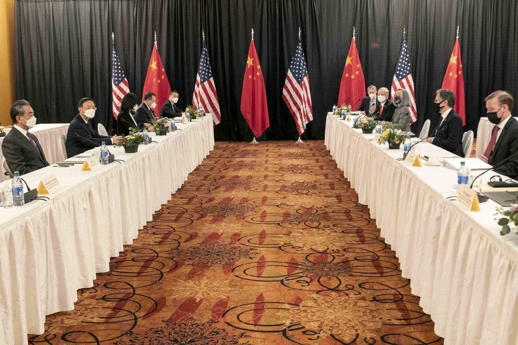 US and Chinese officials traded barbs during the opening session of their meeting in Anchorage last month. Photo: TNS