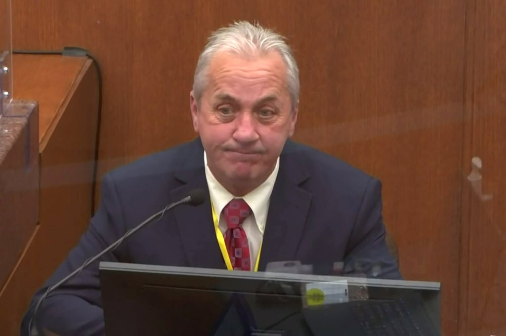 Minneapolis police Lieutenant Richard Zimmerman answers questions on the fifth day of the trial of former police officer Derek Chauvin for murder of George Floyd in Minneapolis on Friday. Photo: Reuters