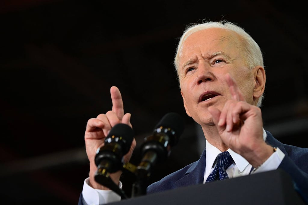 Joe Biden has unveiled a US$2.3 trillion infrastructure plan aimed at modernising the US transport network. Photo: AFP Joe Biden has unveiled a US$2.3 trillion infrastructure plan aimed at modernising the US transport network. Photo: AFP