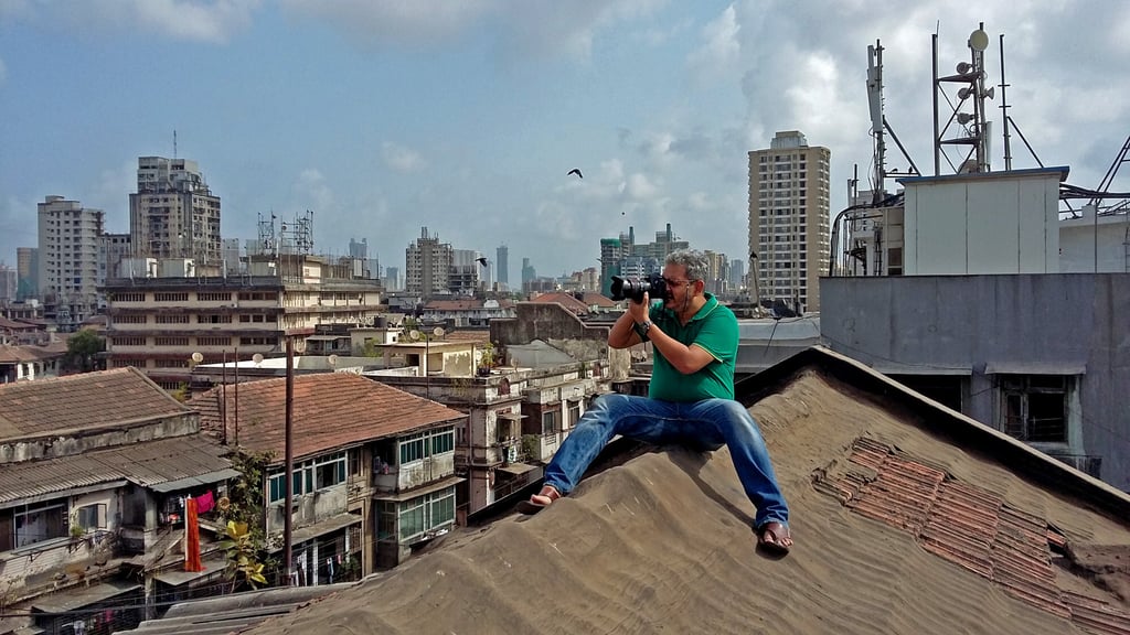 Photographer Chirodeep Chaudhuri at work. Photo: Rizwan Mithawala Photographer Chirodeep Chaudhuri at work. Photo: Rizwan Mithawala