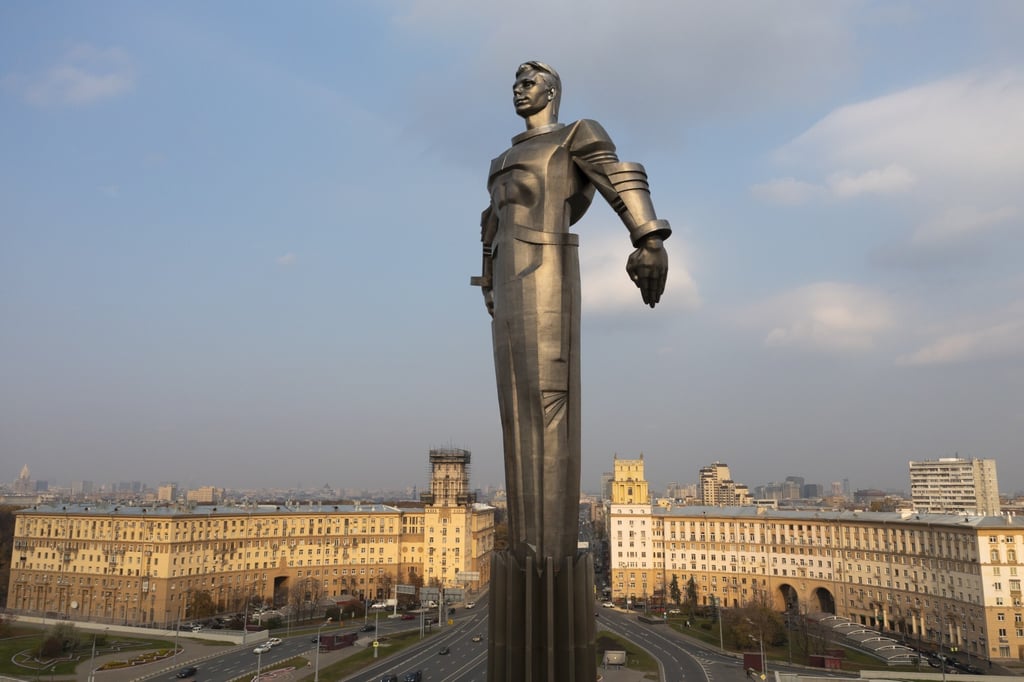 The monument of Yuri Gagarin in Moscow, Russia. Photo: AP