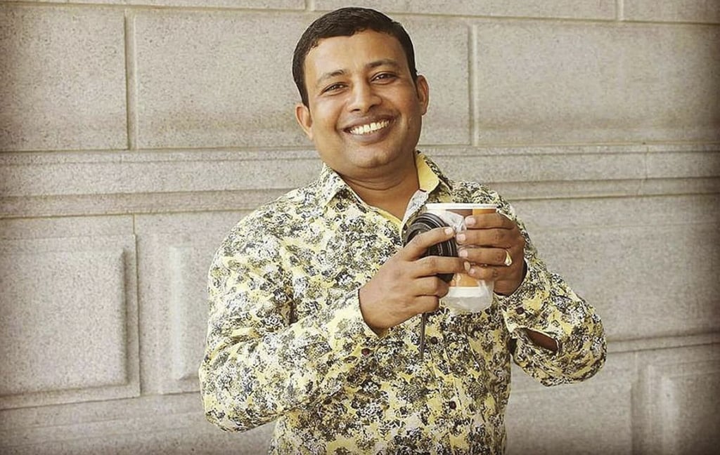 Zakir Hossain Khokan, a Bangladeshi construction supervisor and two-time winner of the Migrant Worker Poetry Competition. Photo: Courtesy Zakir Hossain Khokan Zakir Hossain Khokan, a Bangladeshi construction supervisor and two-time winner of the Migrant Worker Poetry Competition. Photo: Courtesy Zakir Hossain Khokan
