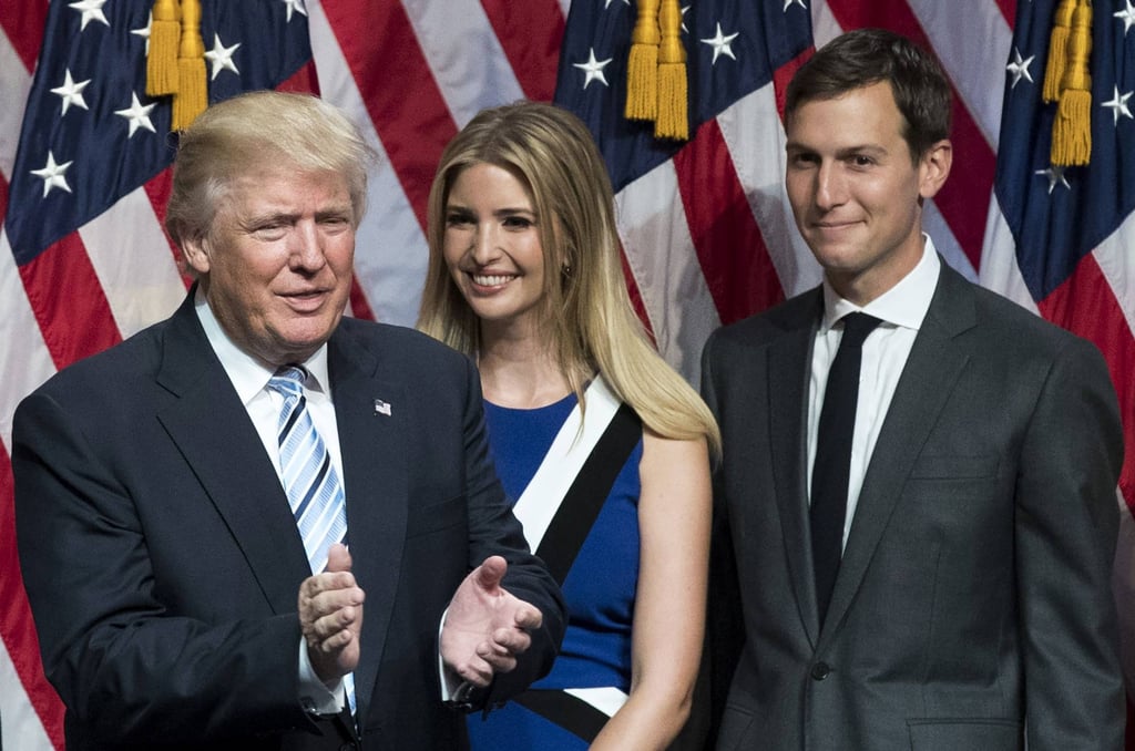 Donald Trump, his daughter Ivanka Trump and her husband Jared Kushner in July 2016. Photo: AFP Photo/Getty Images Donald Trump, his daughter Ivanka Trump and her husband Jared Kushner in July 2016. Photo: AFP Photo/Getty Images