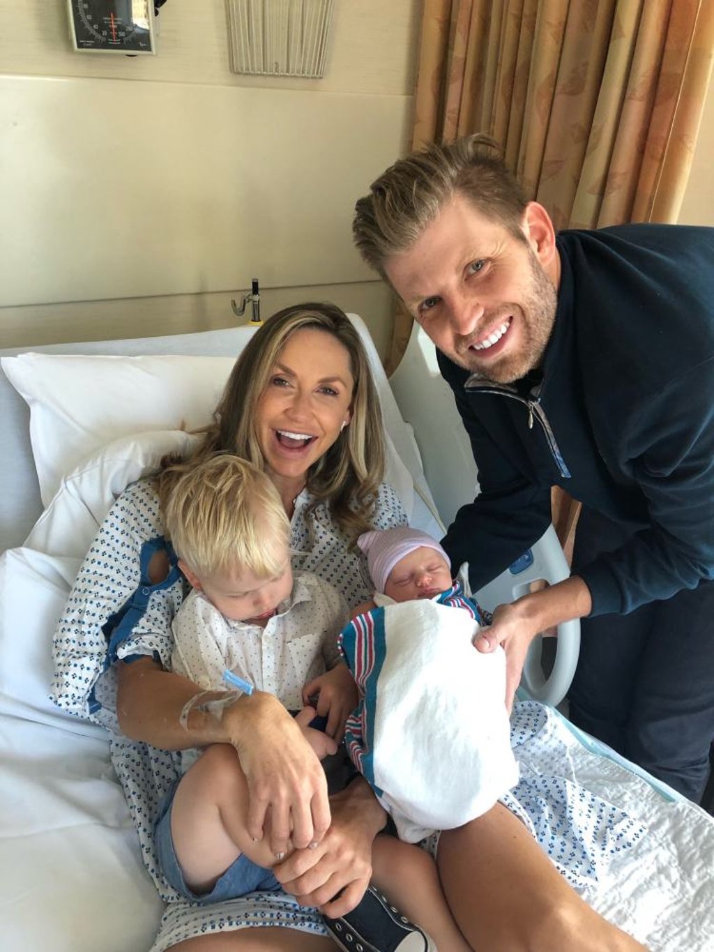 Eric Trump welcoming his second child with his wife Lara in 2019. Photo: @EricTrump/Twitter Eric Trump welcoming his second child with his wife Lara in 2019. Photo: @EricTrump/Twitter