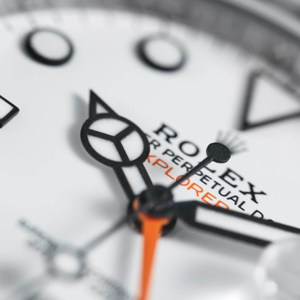 The Chromalight on the indices and hands give off a blue glow. Photo: Rolex The Chromalight on the indices and hands give off a blue glow. Photo: Rolex