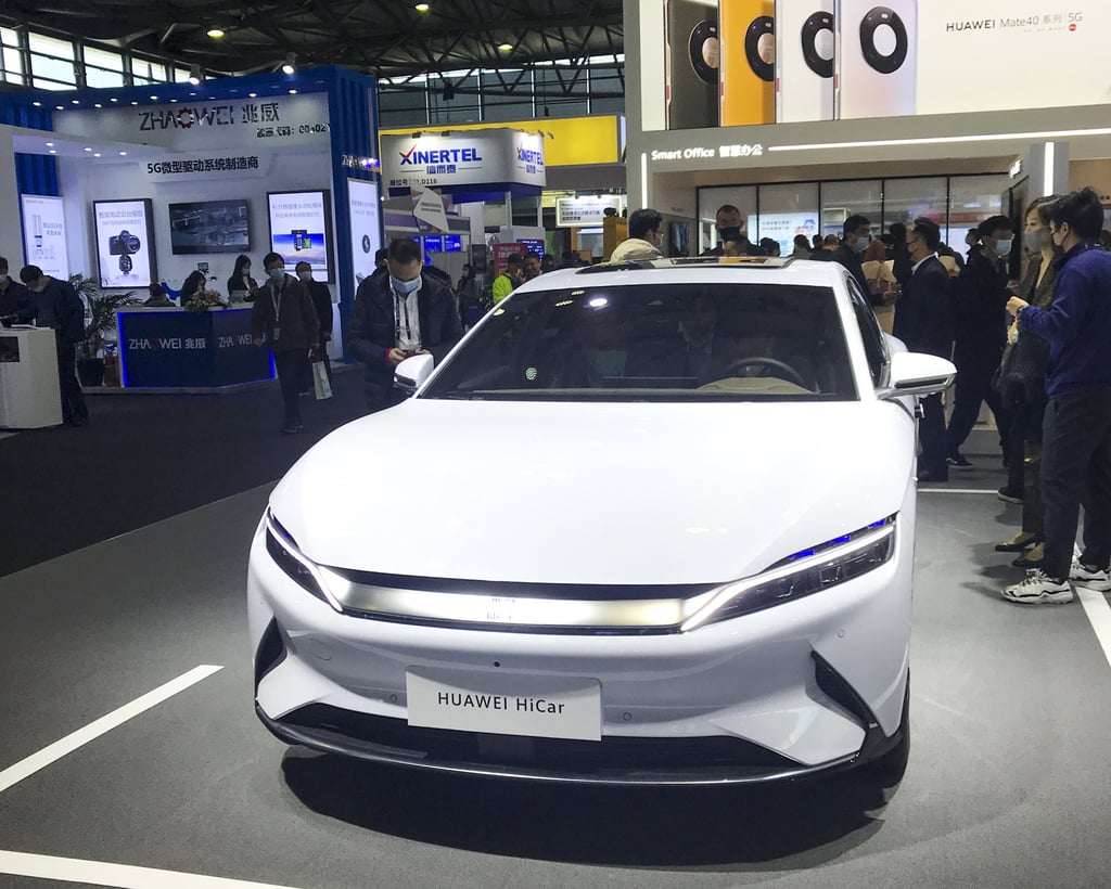 BYD introduced the first car with the Huawei HiCar system in February. Photo: Che Pan BYD introduced the first car with the Huawei HiCar system in February. Photo: Che Pan
