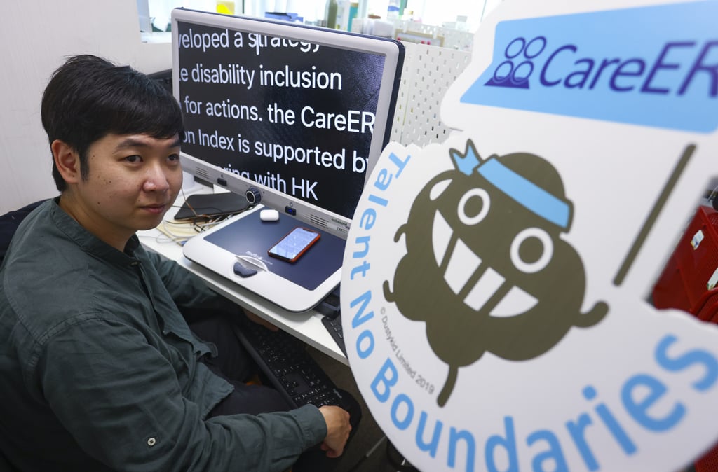 Walter Tsui, founder of NGO CareER, is developing the city’s first Disability Inclusion Index. Photo: Nora Tam