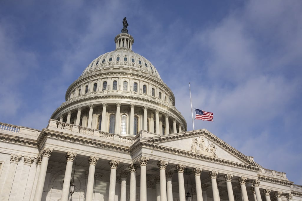 A general view of the US Capitol Building, with a US national flag flying at half-mast, on the 18th anniversary of the September 11 terrorist attacks, in Washington, US, on September 11, 2019. Photo: EPA-EFE