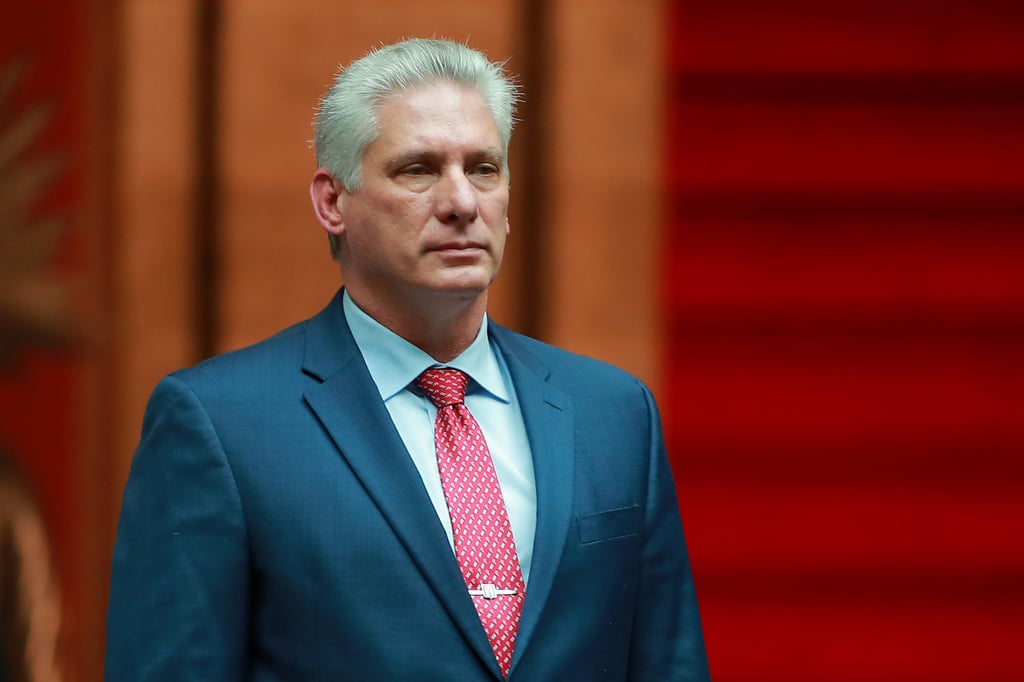 Cuban President Miguel Diaz-Canel makes a state visit to Mexico at Palacio Nacional in October 2019. Photo: TNS