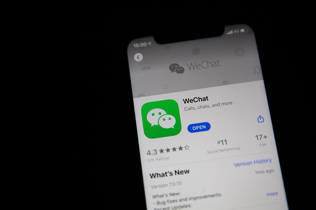 Tencent Holdings super app WeChat, along with mainland Chinese version Weixin, had a total of 1.2 billion monthly active users as of December 31, 2020. Photo: EPA-EFE Tencent Holdings super app WeChat, along with mainland Chinese version Weixin, had a total of 1.2 billion monthly active users as of December 31, 2020. Photo: EPA-EFE
