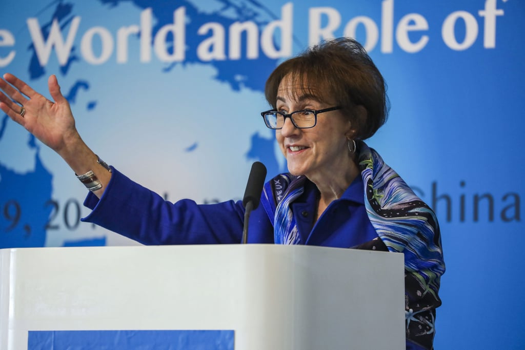 Former United States Trade Representative, Charlene Barshefsky speaks during the “China’s 40 Years of Reform and Opening up: Implications for the World and Role of Hong Kong” seminar held in Hong Kong in 2018. Photo: K.Y. Cheng