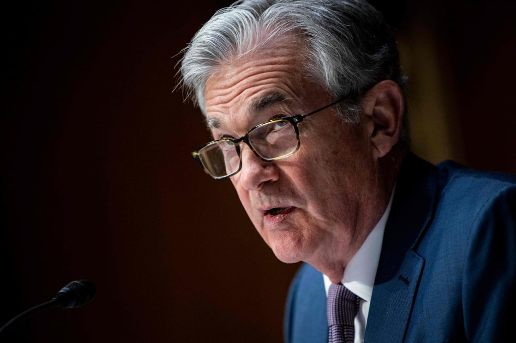Jerome Powell, the chairman of the Federal Reserve, said any inflationary pressure from the large capital infusions to the US economy would be transitory and that the Fed did not expect to raise interest rates until 2023. Photo: AFP