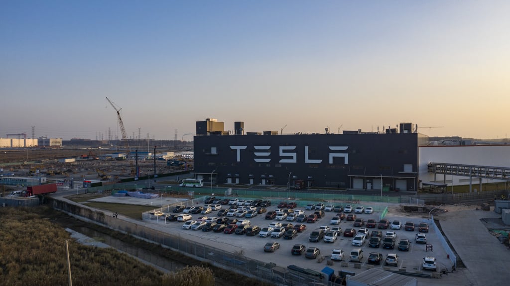 Tesla’s Gigafactory 3 plant at the Lingang Free Trade Zone in Shanghai on Friday, December 25, 2020. Photo: Bloomberg Tesla’s Gigafactory 3 plant at the Lingang Free Trade Zone in Shanghai on Friday, December 25, 2020. Photo: Bloomberg