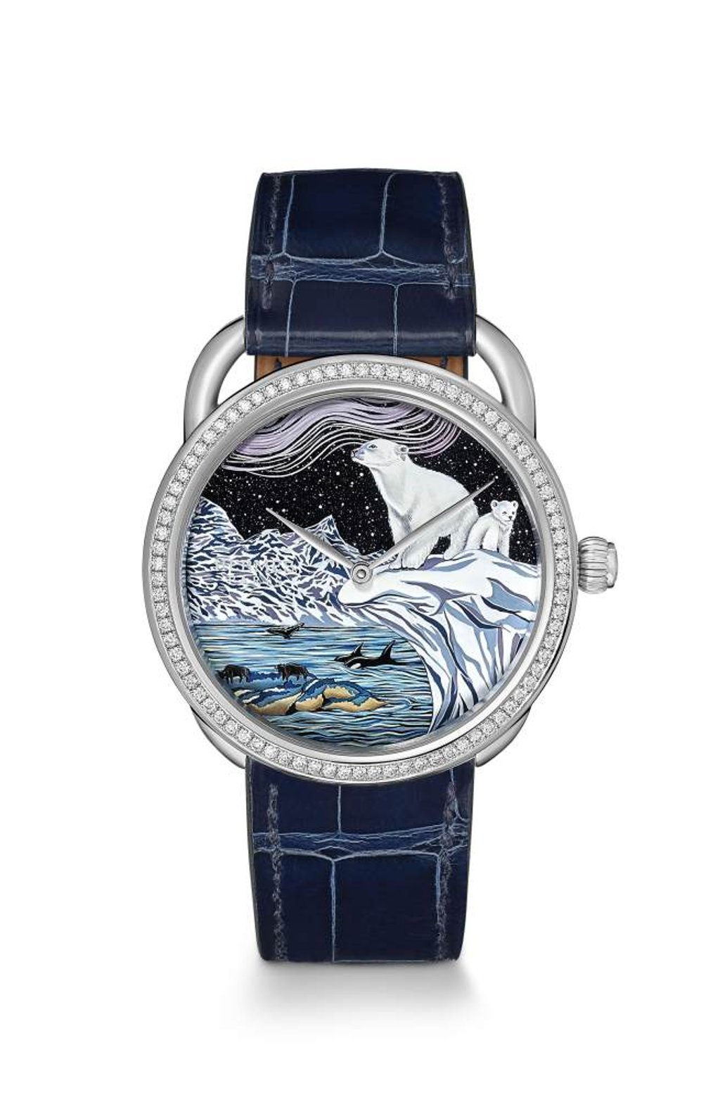 The Arceau watch with “Into the Canadian Wild” theme. Photo: Hermès The Arceau watch with “Into the Canadian Wild” theme. Photo: Hermès