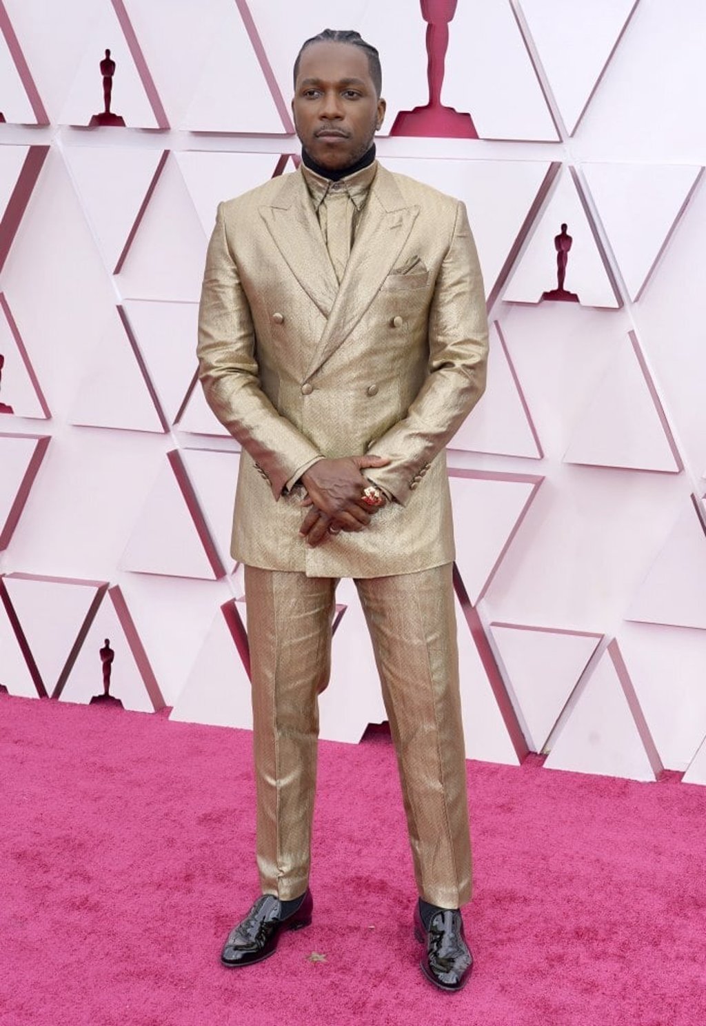 Leslie Odom Jr. arrives for the 93rd annual Academy Awards ceremony. Photo: EPA