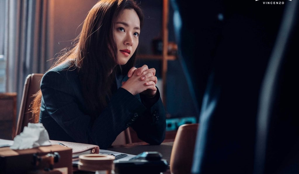 Jeon plays a feisty lawyer who is out for justice in Vincenzo.