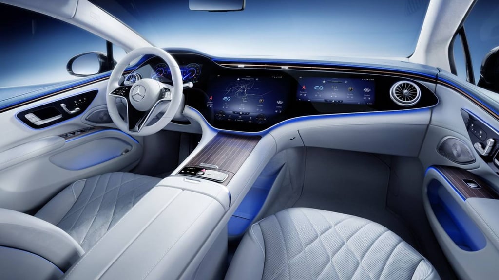 Inside Mercedes’ brand-new EQS. Photo: Mercedes-Benz
