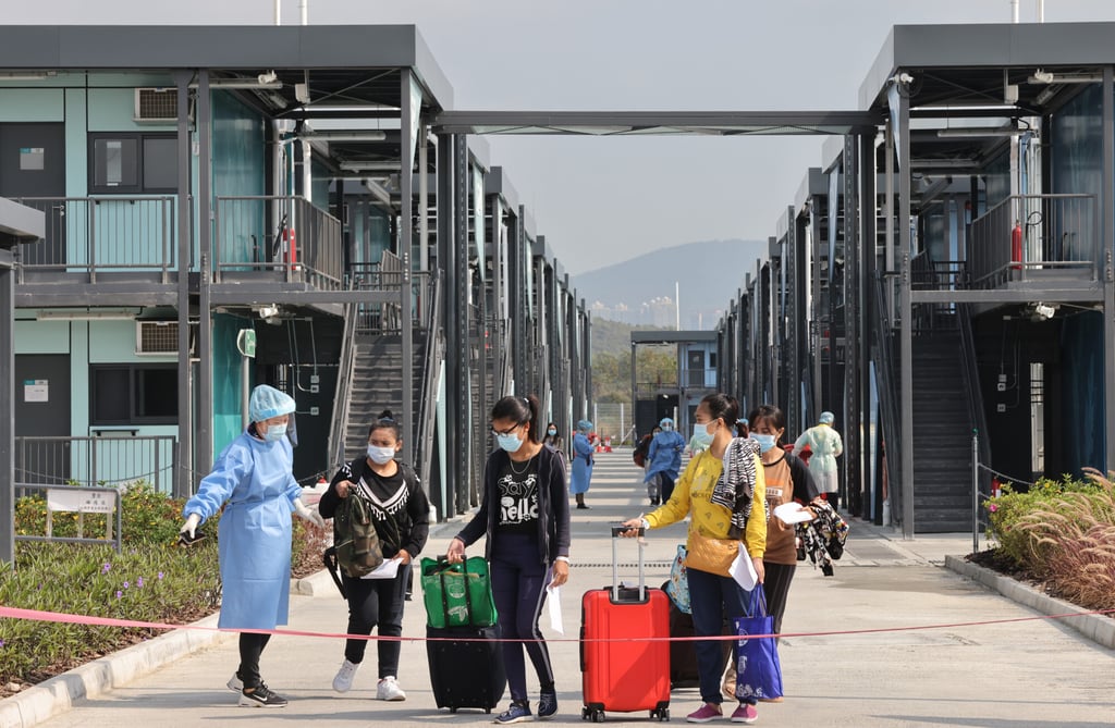 A view of the Penny’s Bay quarantine centre, where some of the residents of the Kennedy Terrace building are in isolation. Photo: Dickson Lee A view of the Penny’s Bay quarantine centre, where some of the residents of the Kennedy Terrace building are in isolation. Photo: Dickson Lee