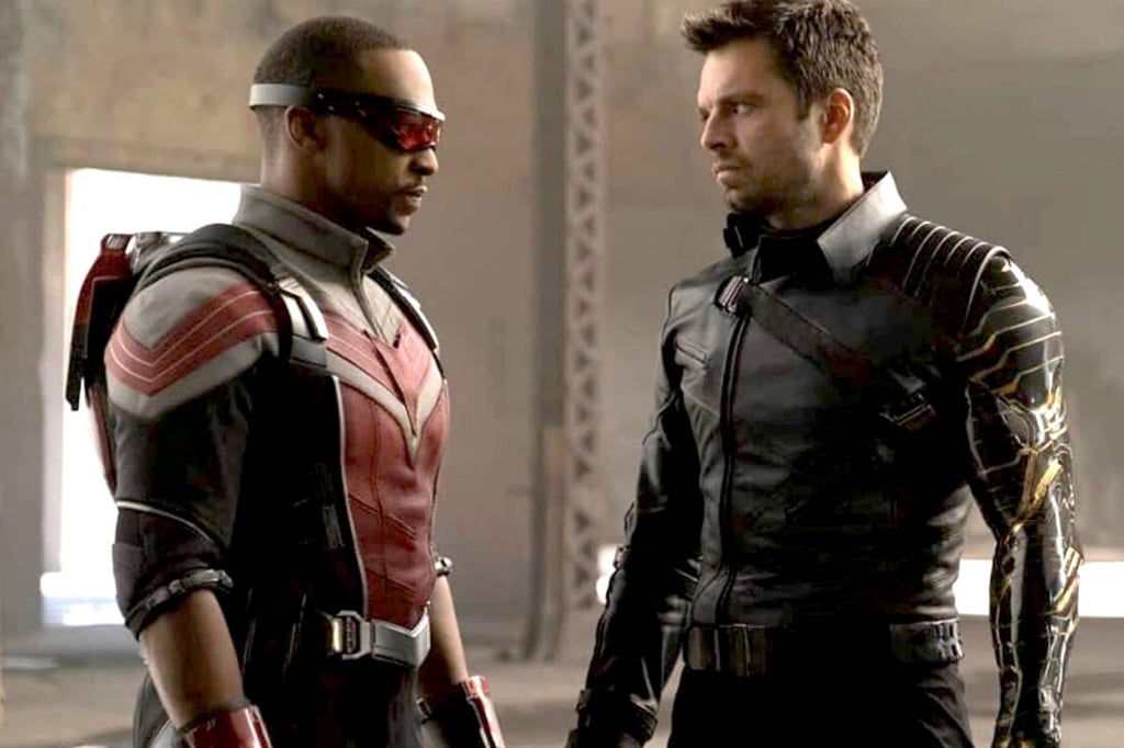Anthony Mackie (left) and Sebastian Stan in a still from The Falcon and the Winter Soldier. Photo: Disney Plus via AP Anthony Mackie (left) and Sebastian Stan in a still from The Falcon and the Winter Soldier. Photo: Disney Plus via AP